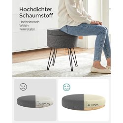 Sidebord med opbevaring - rundt sengebord - m�rkegr� �37