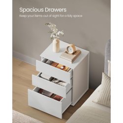 Sengebord - samles uden v�rkt�j - sidebord - hvid 35x45x59