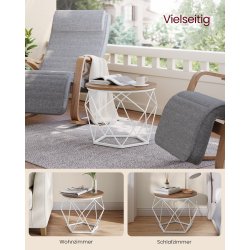 Sofabordsst - 2 sideborde - runde sofaborde - rustik brun