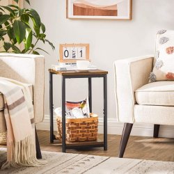 Sidebord - 2 sengeborde i industrielt design - rustik brun