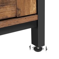 Sk�nk med skabe og hylder - rustik brun skab 100 x 35 x 80