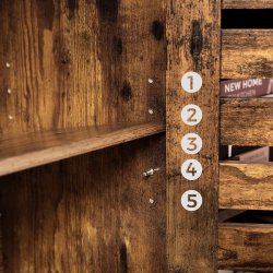 Sk�nk - opbevaringsskab - rustik brun sk�nk 110 x 33 x 75