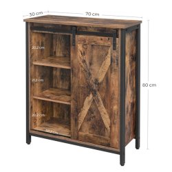 Sk�nk - opbevaringsskab - rustik brun sk�nk 70 x 30 x 80