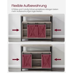 Sknk med skabe og skydelger - greige sknk 100 x 33 x 80