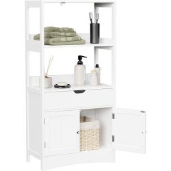 Badevrelsesskab - hvid badevrelsesreol - 122 x 60 x 32,5 cm