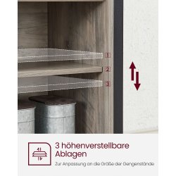 Sknk med skabe og skydelger - greige sknk 100 x 33 x 80