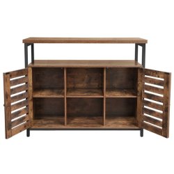 Sk�nk med skabe og hylder - rustik brun skab 100 x 35 x 80