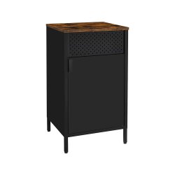 Opbevaringsskab - sk�nk rustik brun og sort st�l 42,5 x 40 x 76