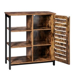 Sk�nk med skab og 3 hylder - rustik brun skab 70 x 30 x 81