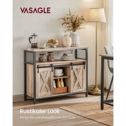 Sk�nk med skabe og skydel�ger - brun sk�nk 100 x 33 x 80