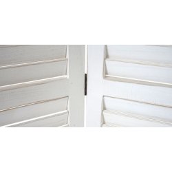 Rumdeler i tr� - antik vintage hvid sk�rmv�g/foldev�g 170 x 120 cm