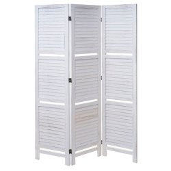 Skillev�g/sk�rmv�g med hylder - hvid foldesk�rm/foldev�g 170 x 125 cm