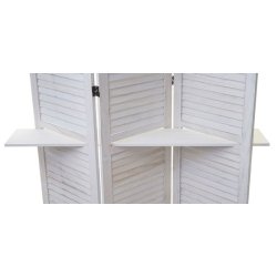 Skillev�g/sk�rmv�g med hylder - hvid foldesk�rm/foldev�g 170 x 125 cm