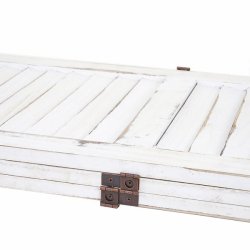 Rumdeler i tr� - antik vintage hvid sk�rmv�g/foldev�g 170 x 120 cm