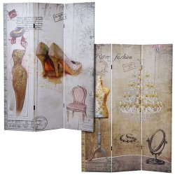 Sk�rmv�g/skillev�g - foldesk�rm/foldev�g Glitter Retro Fashion 180 x 120 cm