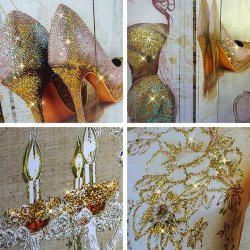 Sk�rmv�g/skillev�g - foldesk�rm/foldev�g Glitter Retro Fashion 180 x 120 cm