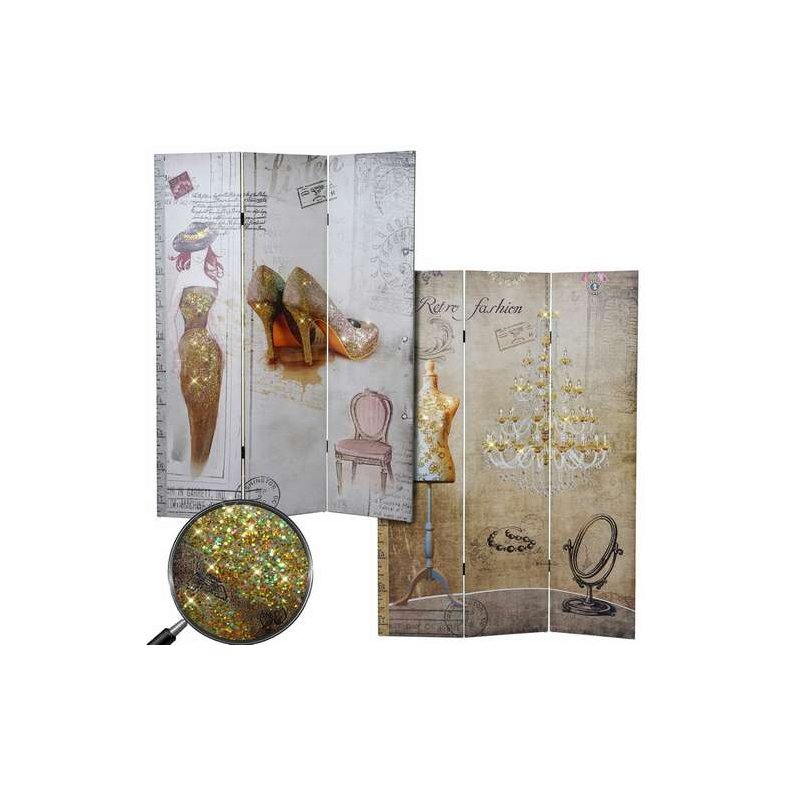 Sk�rmv�g/skillev�g - foldesk�rm/foldev�g Glitter Retro Fashion 180 x 120 cm