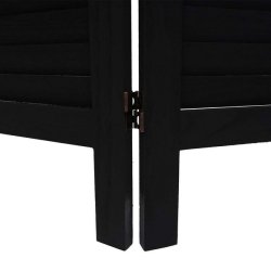 Rumdeler i antik vintage sort tr� - skillev�g/foldesk�rm 170 x 160 cm