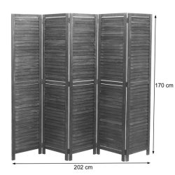 Rumdeler i tr� - antik vintage brun sk�rmv�g/foldev�g 170 x 200 cm