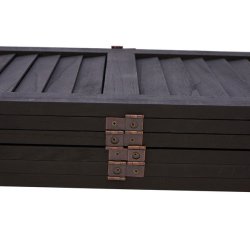 Sk�rmv�g i sort antik vintage tr� - rumdeler/foldev�g 170 x 240 cm