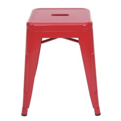 Skammel i industriel design - stabelbare skamler i metal - 2 stk rde