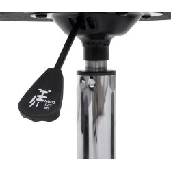 Skammel - hjdejusterbar taburet 35 cm - mrkegr stof