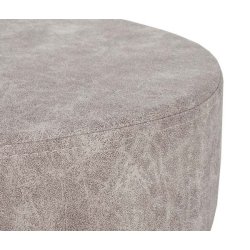 Skammel - hjdejusterbar taburet 35 cm - imiteret ruskind - gr vintage