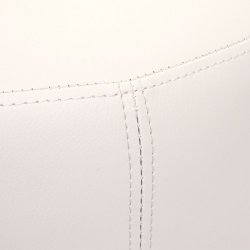 Skammel - taburet og fodskammel - creme kunstlder H38 x 42 cm