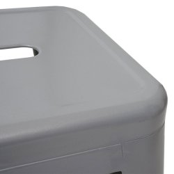 Skammel i industriel design - stabelbare skamler i metal - 2 stk gr