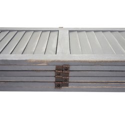 Sk�rmv�g i m�rkegr� antik vintage tr� - rumdeler/foldev�g 170 x 240 cm