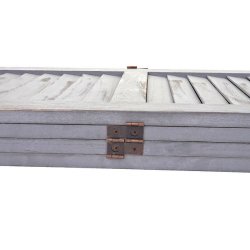 Rumdeler i antik vintage gr� tr� - skillev�g/foldesk�rm 170 x 160 cm