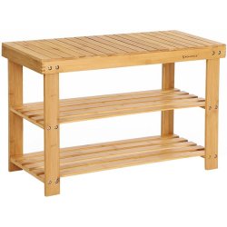 Siddebnk i bambus - skoreol og skostativ - 70 x 28 x 45