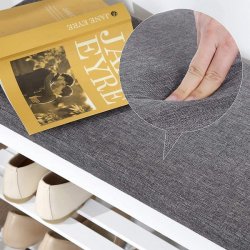 Siddebnk i bambus - skoreol og skostativ  - hvid 71 x 29 x 49