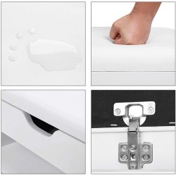 Skobnk - siddebnk med skohylder - opbevaringsbnk - hvid