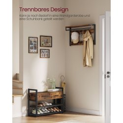 Garderobestativ - stort tjstativ til entre - rustik brun