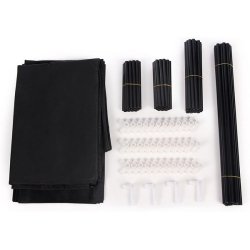 Skoskab med 10 hylder til 27 sko - 160 x 58 x 28 cm - sort