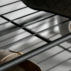 Garderobestativ med knagerkker og siddebnk - vintage brun