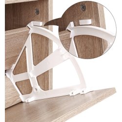 Skoskab med 3 skuffer - skoreol med 3 rum - eg brun