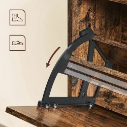 Skoskab med 3 skuffer - skoreol med 3 rum - rustik brun