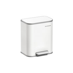 Skraldespand 20 liter - pedalspand med soft close l�g - hvid