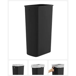 Skraldespand - pedalspand med soft close l�g - 2x20L s�lv