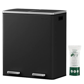 Skraldespand - pedalspand med soft close lg - 2x30L sort