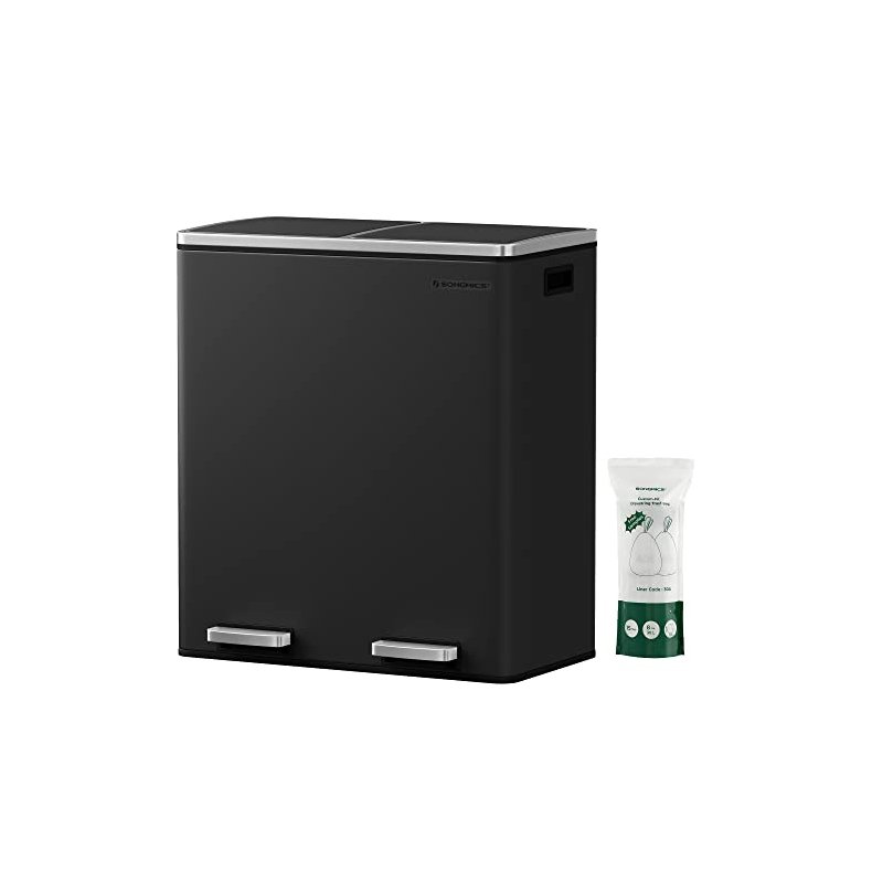 Skraldespand - pedalspand med soft close lg - 2x30L sort