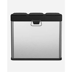 Skraldespand - pedalspand med soft close lg - 54L (3x18) slv/sort