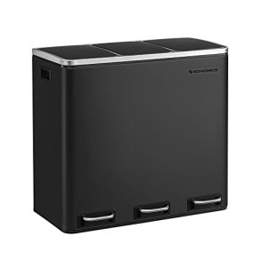 Skraldespand - pedalspand med soft close lg - 54L (3x18) sort