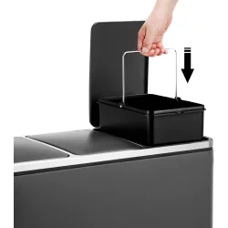 Skraldespand - pedalspand med soft close lg - 54L (3x18) sort