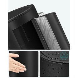 Pedalspand 3L - skraldespand med soft-close lg - sort metal