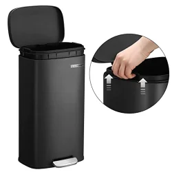 Skraldespand - pedalspand med soft close l�g - 30L sort