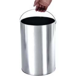 Skraldespand - udendrs skraldespand med askebger - sort