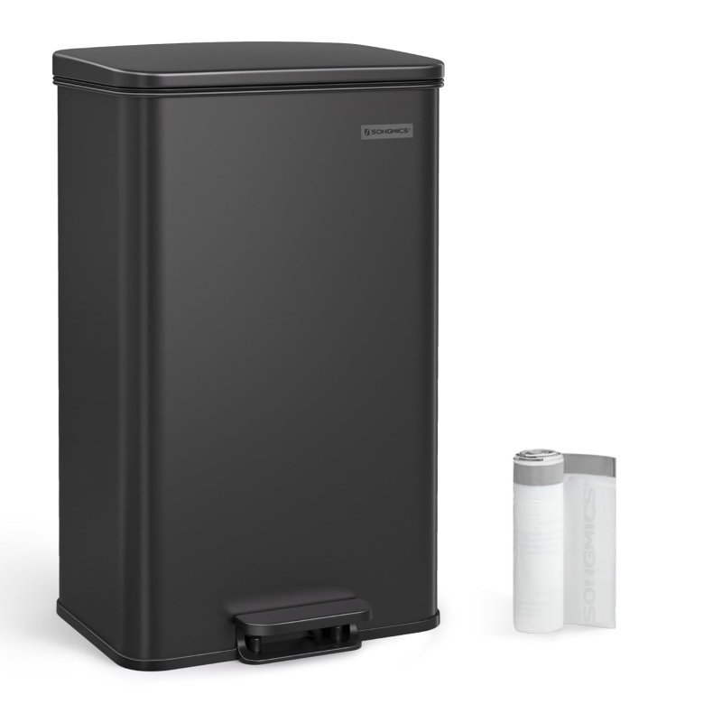 Skraldespand 40 liter - pedalspand med soft close lg - sort